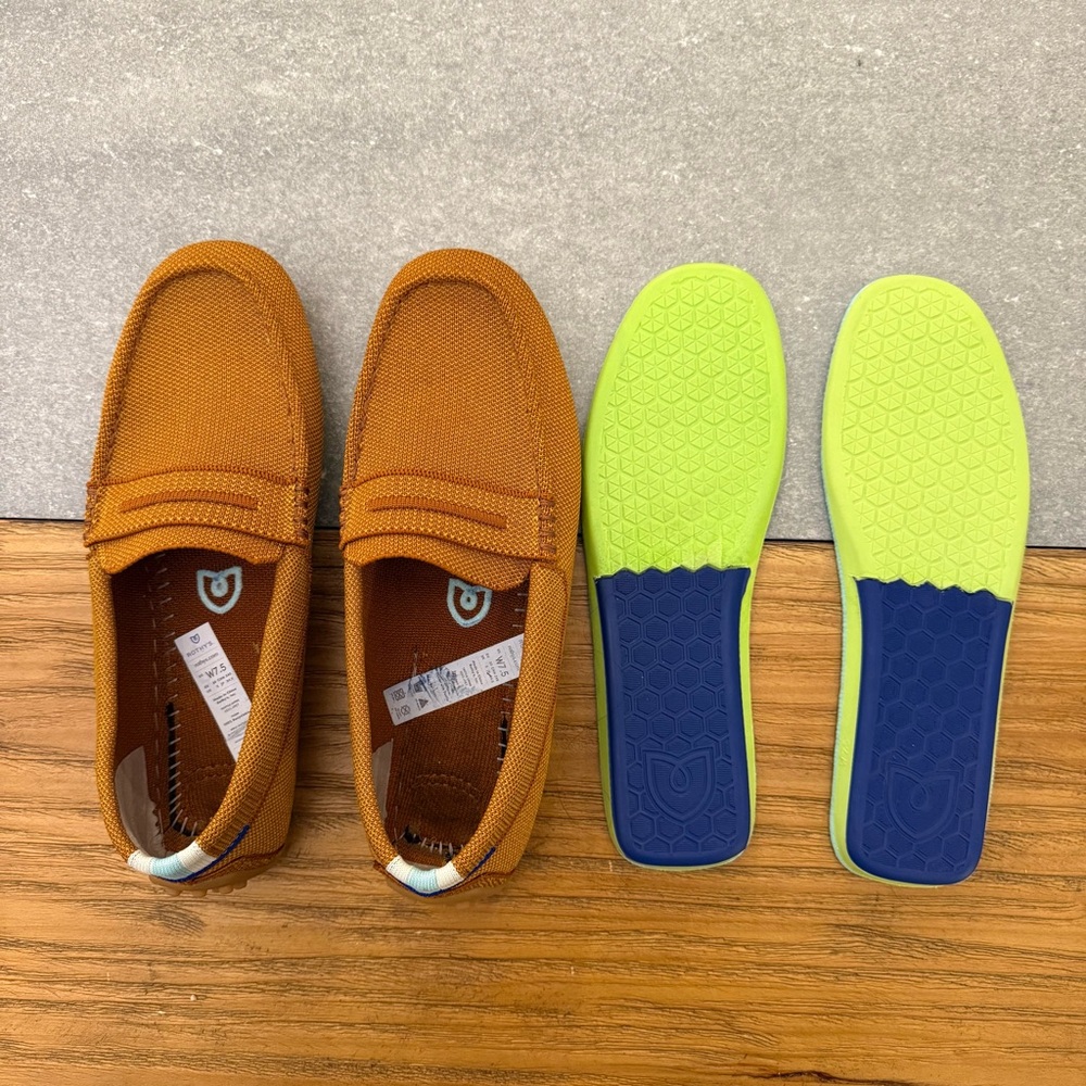 Rothy's The Driver Slip On Loafer Turmeric Mustard Orange Size 7.5 - Picture 10 of 12